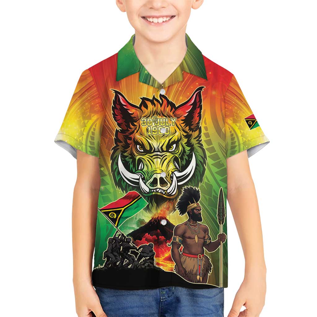 Vanuatu July 30th 1980 Family Matching Tank Maxi Dress and Hawaiian Shirt Happy Independence Day - Polynesian Pride