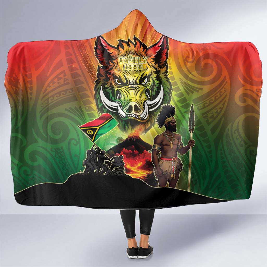 Vanuatu July 30th 1980 Hooded Blanket Happy Independence Day - Polynesian Pride