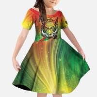 Vanuatu July 30th 1980 Kid Short Sleeve Dress Happy Independence Day - Polynesian Pride