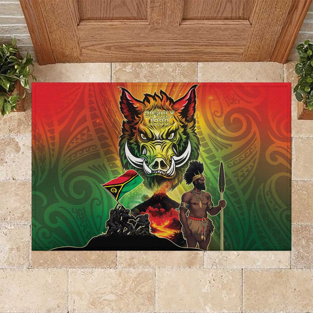 Vanuatu July 30th 1980 Rubber Doormat Happy Independence Day - Polynesian Pride
