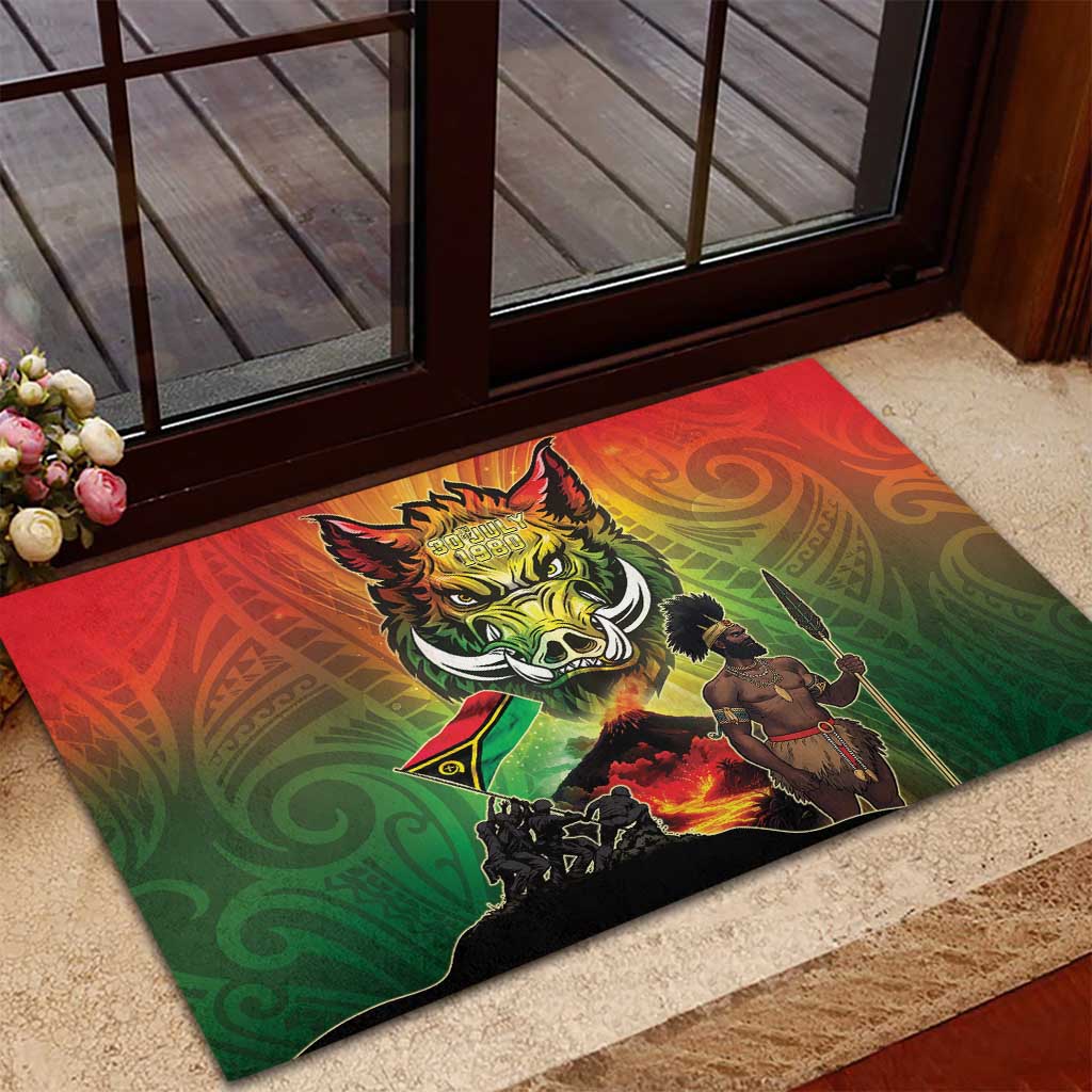 Vanuatu July 30th 1980 Rubber Doormat Happy Independence Day - Polynesian Pride