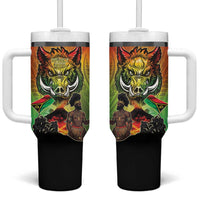 Vanuatu July 30th 1980 Tumbler With Handle Happy Independence Day LT05 One Size: 40 oz Reggae - Polynesian Pride