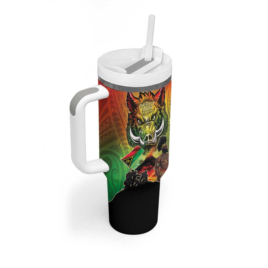 Vanuatu July 30th 1980 Tumbler With Handle Happy Independence Day LT05 - Polynesian Pride
