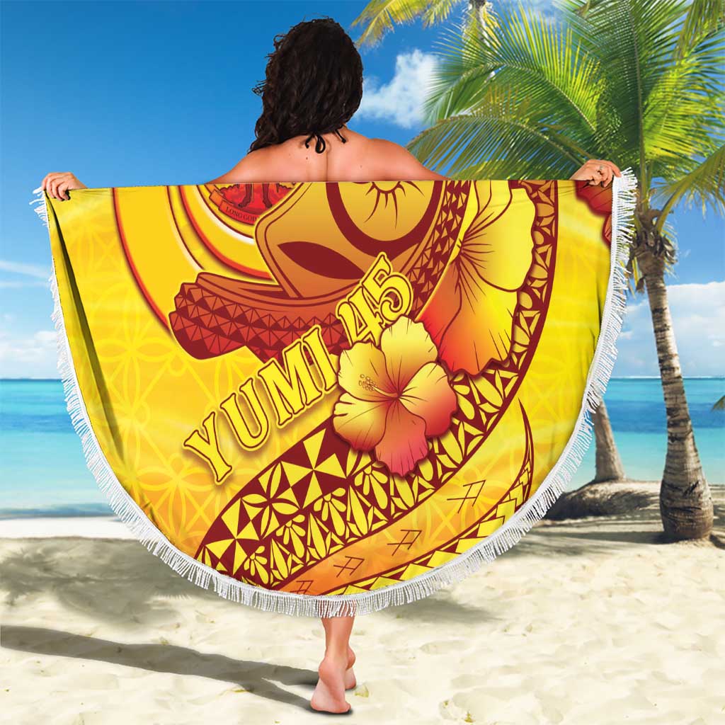 Vanuatu 45 Yia Indipendens Anivesari Beach Blanket Tamtam Drum With Boar Tusk - Polynesian Pride