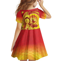 Vanuatu 45 Yia Indipendens Anivesari Family Matching Mermaid Dress and Hawaiian Shirt Tamtam Drum With Boar Tusk - Polynesian Pride