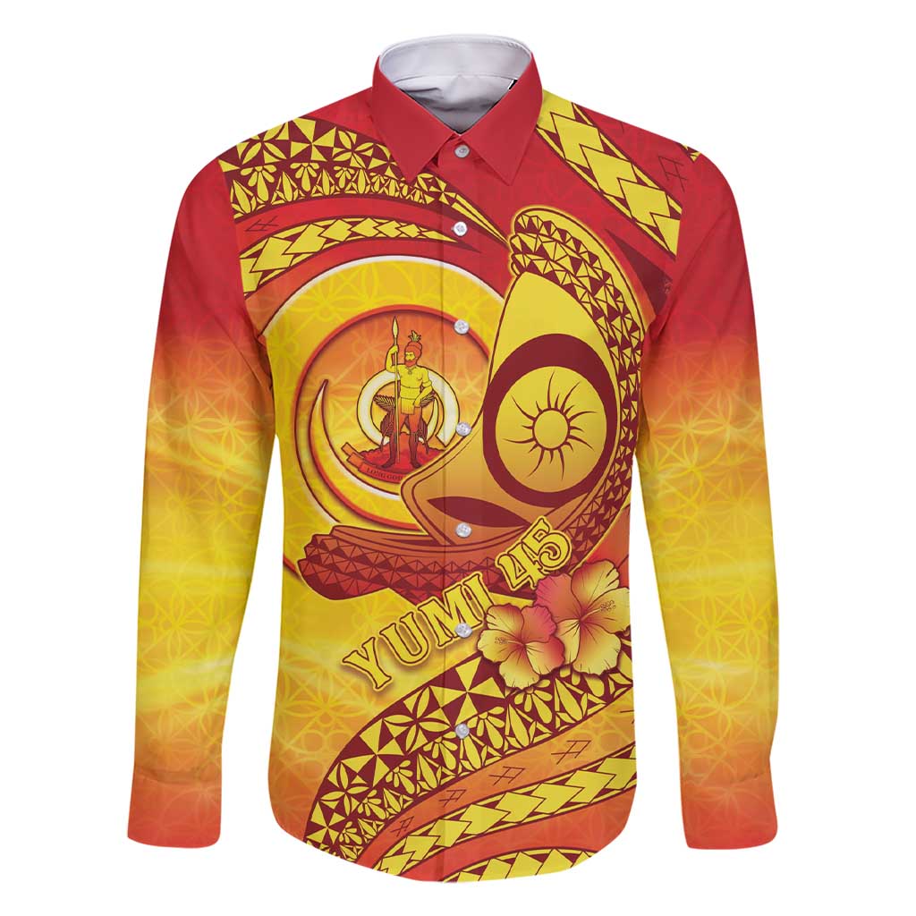 Vanuatu 45 Yia Indipendens Anivesari Family Matching Short Sleeve Bodycon Dress and Hawaiian Shirt Tamtam Drum With Boar Tusk - Polynesian Pride