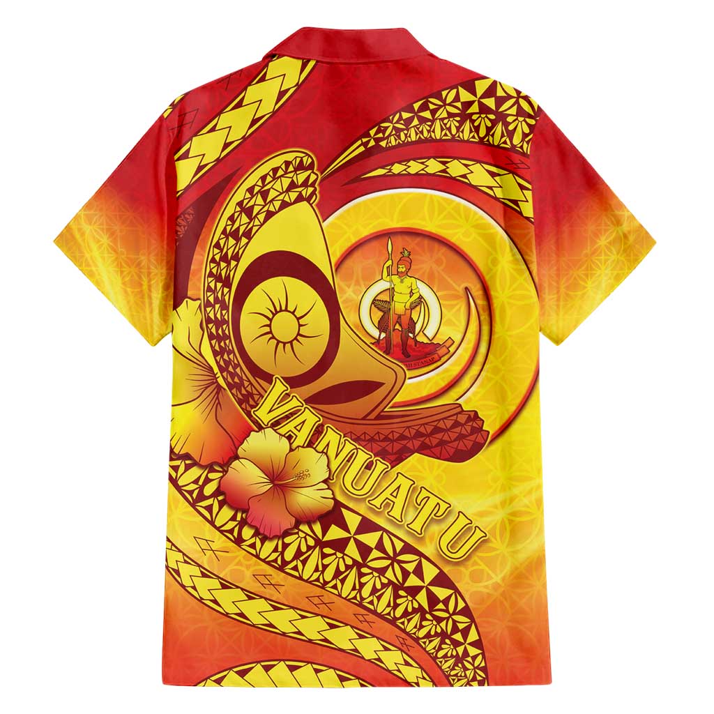 Vanuatu 45 Yia Indipendens Anivesari Hawaiian Shirt Tamtam Drum With Boar Tusk - Polynesian Pride