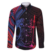 Samoan Pride Family Matching Short Sleeve Bodycon Dress and Hawaiian Shirt The Tui Manua - Polynesian Pride