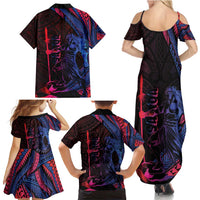 Samoan Pride Family Matching Summer Maxi Dress and Hawaiian Shirt The Tui Manua - Polynesian Pride