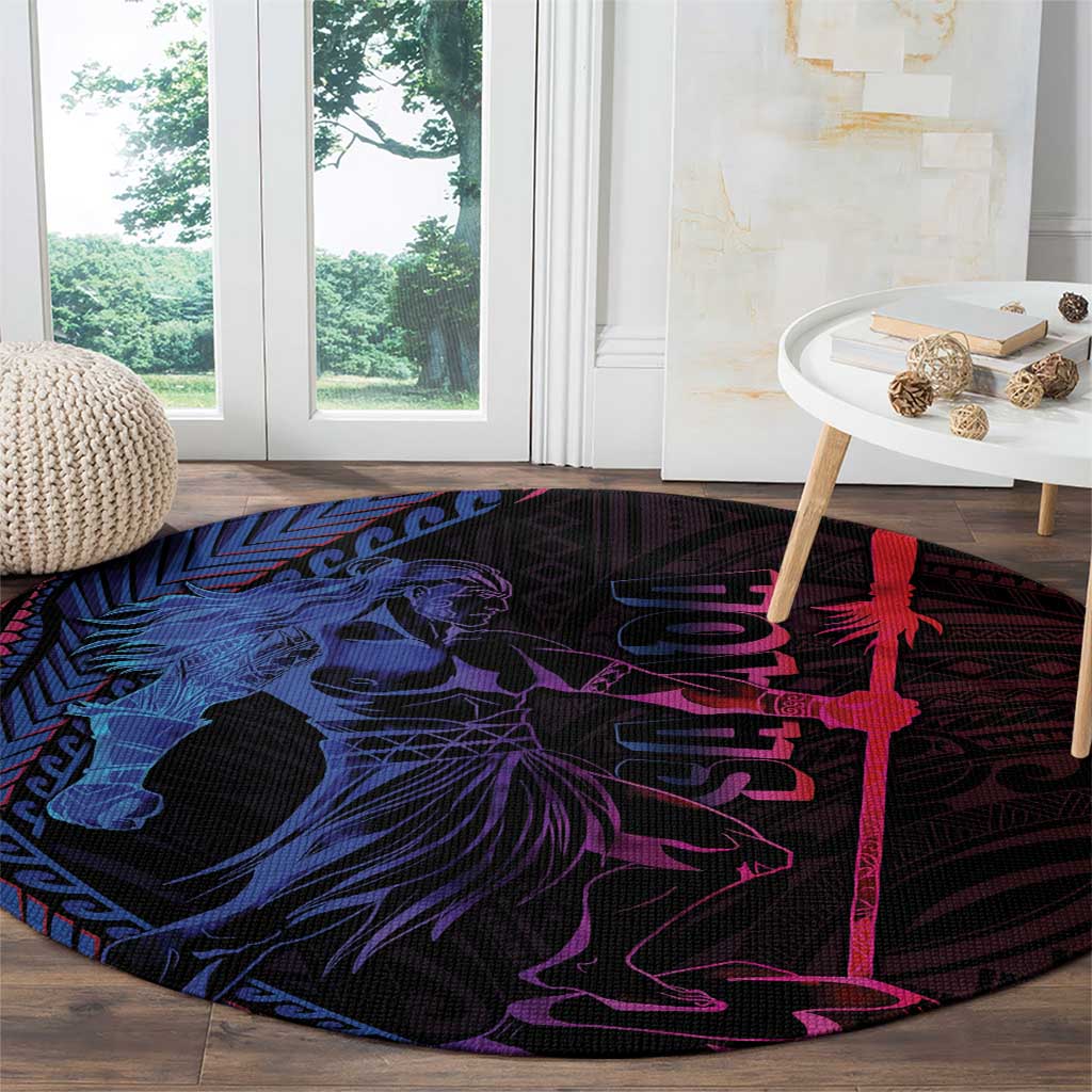 Samoan Pride Round Carpet The Tui Manua LT05 - Polynesian Pride