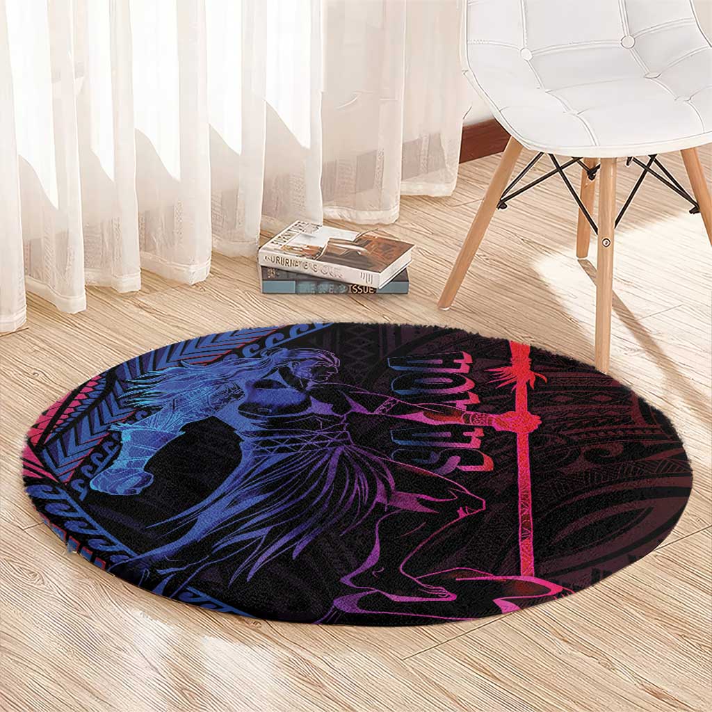 Samoan Pride Round Carpet The Tui Manua LT05 - Polynesian Pride