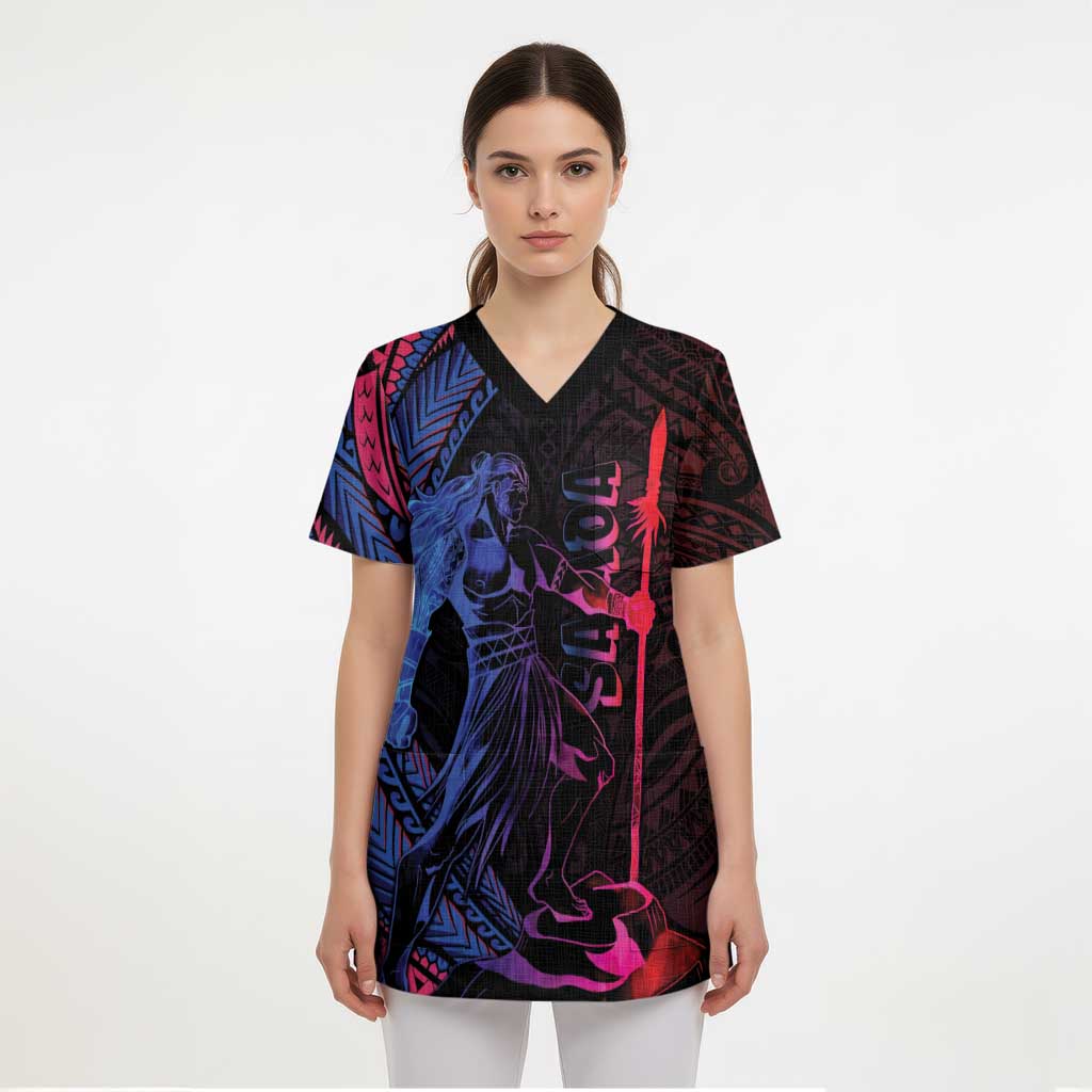Samoan Pride Scrub Top The Tui Manua - Polynesian Pride