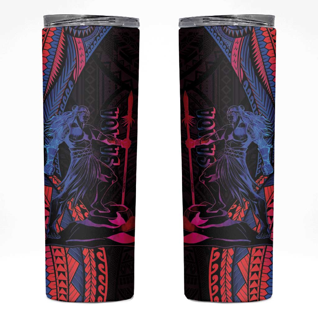 Samoan Pride Skinny Tumbler The Tui Manua LT05 Black - Polynesian Pride