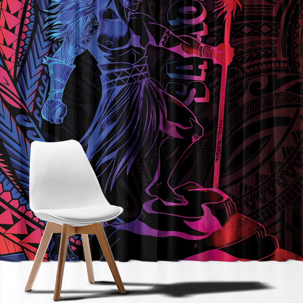 Samoan Pride Window Curtain The Tui Manua LT05 - Polynesian Pride