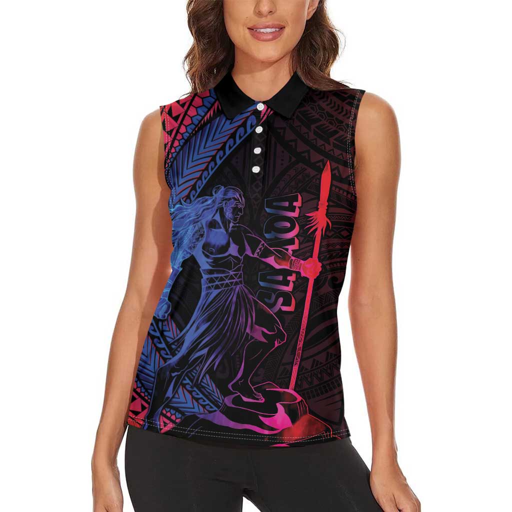 Samoan Pride Women Sleeveless Polo Shirt The Tui Manua - Polynesian Pride