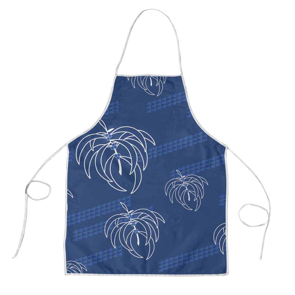 Aloha Hawaii Acacia Koa Leaves Apron Navy Kakau Tribal Pattern LT05 Navy - Polynesian Pride