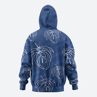 Aloha Hawaii Acacia Koa Leaves Hoodie Navy Kakau Tribal Pattern LT05 - Polynesian Pride