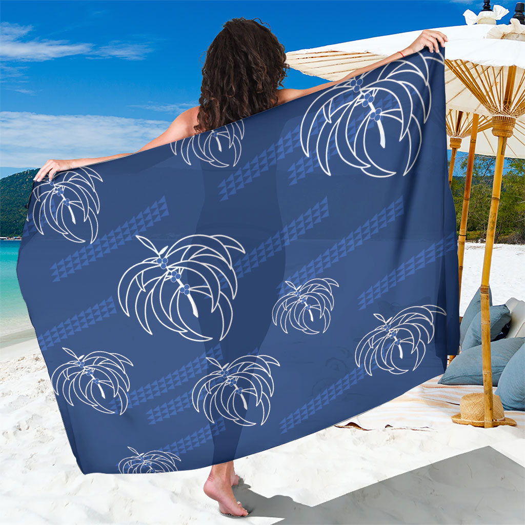 Aloha Hawaii Acacia Koa Leaves Sarong Navy Kakau Tribal Pattern LT05 One Size 44 x 66 inches Navy - Polynesian Pride