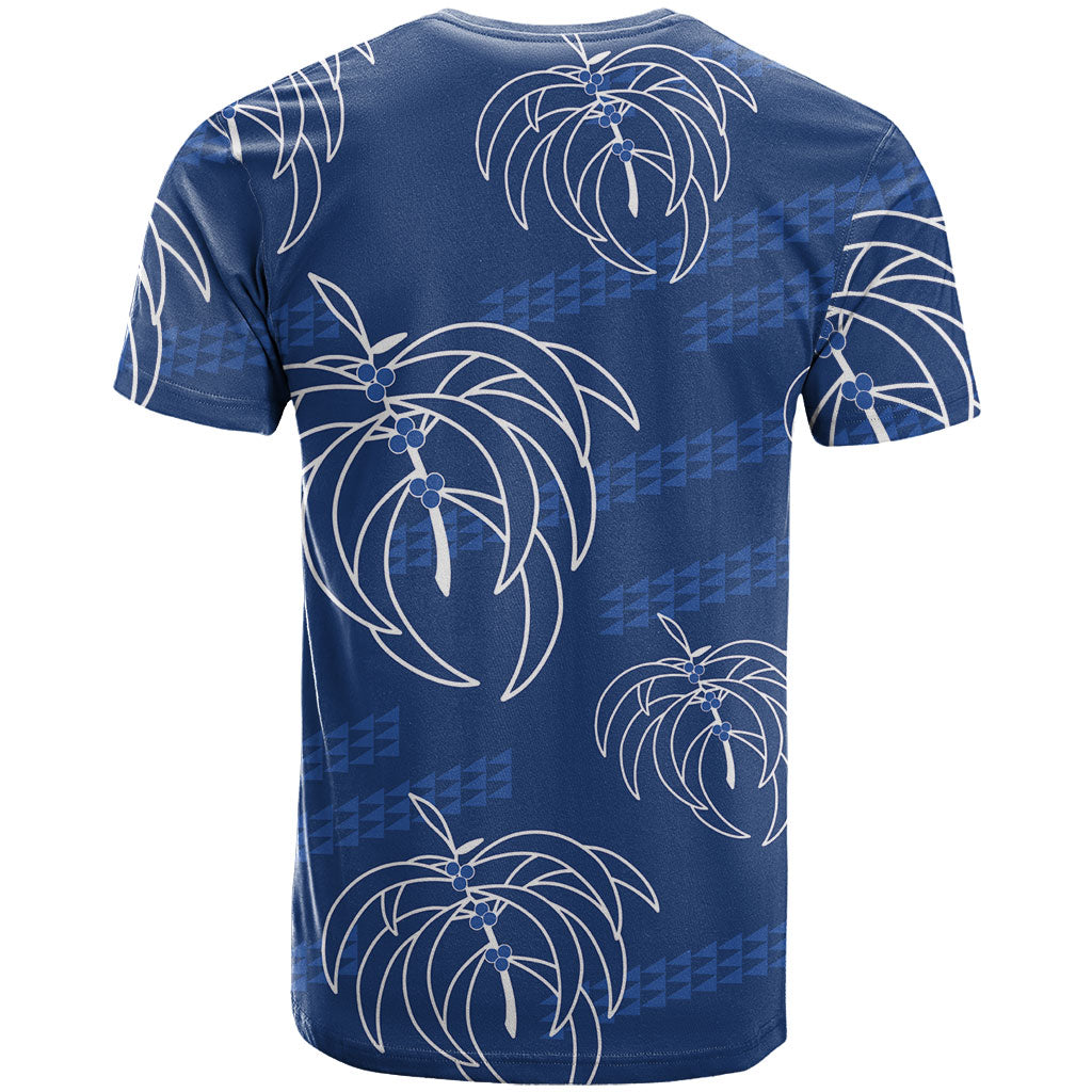Aloha Hawaii Acacia Koa Leaves T Shirt Navy Kakau Tribal Pattern LT05 - Polynesian Pride