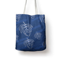 Aloha Hawaii Acacia Koa Leaves Tote Bag Navy Kakau Tribal Pattern LT05 - Polynesian Pride