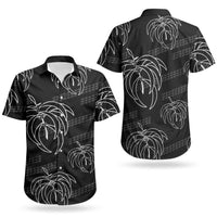 Aloha Hawaii Acacia Koa Leaves Couples Matching Mermaid Dress and Hawaiian Shirt Black Kakau Tribal Pattern LT05 - Polynesian Pride