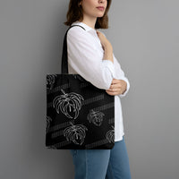 Aloha Hawaii Acacia Koa Leaves Tote Bag Black Kakau Tribal Pattern LT05 - Polynesian Pride