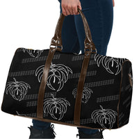 Aloha Hawaii Acacia Koa Leaves Travel Bag Black Kakau Tribal Pattern LT05 - Polynesian Pride
