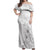 Lotu Tamaiti Samoa Off Shoulder Maxi Dress White Sunday Polynesian Tribal Pattern Elegant Style