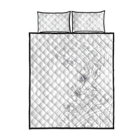 Lotu Tamaiti Samoa Quilt Bed Set White Sunday Polynesian Tribal Pattern Elegant Style