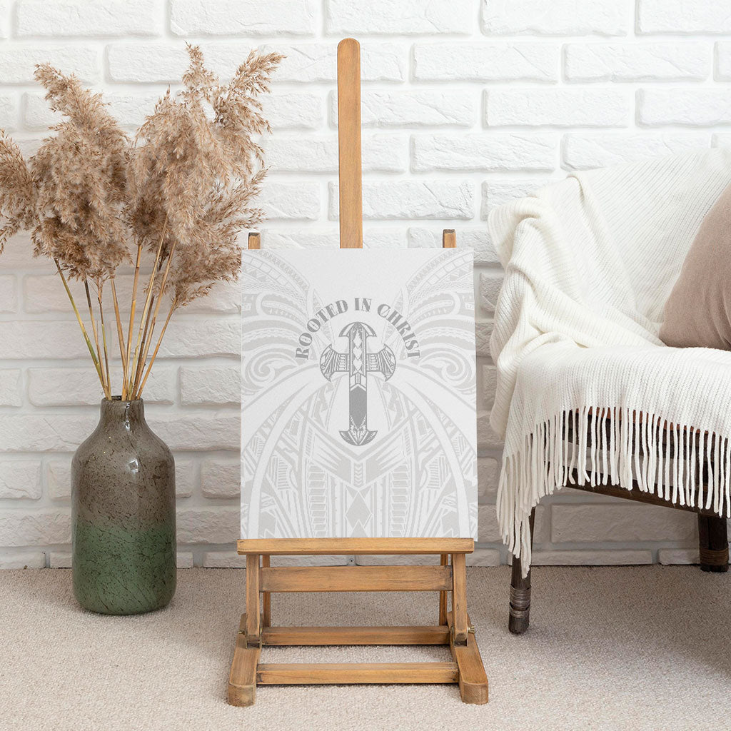 Samoa Christian Canvas Wall Art Rooted In Christ Polynesian Cross