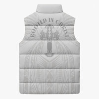 Samoa Christian Sleeveless Puffer Jacket Rooted In Christ Polynesian Cross LT05 - Polynesian Pride
