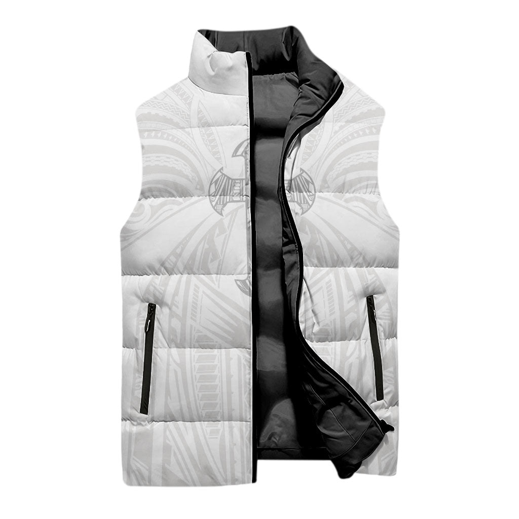 Samoa Christian Sleeveless Puffer Jacket Rooted In Christ Polynesian Cross LT05 - Polynesian Pride