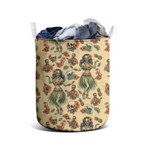 Hawaii Halloween Laundry Basket Spooky Tropical Hula Zombie LT05 - Polynesian Pride
