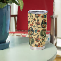 Hawaii Halloween Tumbler Cup Spooky Tropical Hula Zombie
