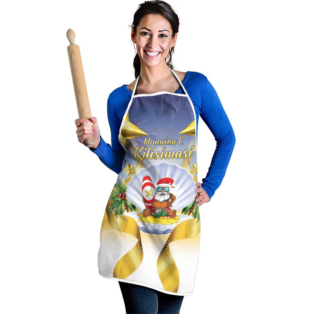 Niue Christmas Apron Seashell Santa Beach Vibes - Polynesian Pride