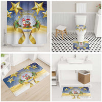 Niue Christmas Bathroom Set Seashell Santa Beach Vibes - Polynesian Pride