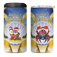 Niue Christmas 4 in 1 Can Cooler Tumbler Seashell Santa Beach Vibes - Polynesian Pride