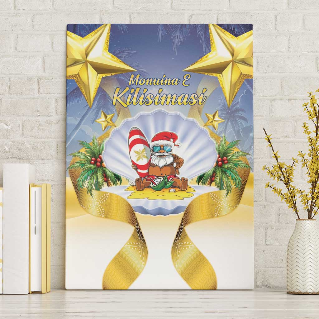 Niue Christmas Canvas Wall Art Seashell Santa Beach Vibes - Polynesian Pride