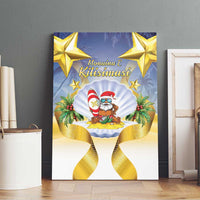 Niue Christmas Canvas Wall Art Seashell Santa Beach Vibes - Polynesian Pride