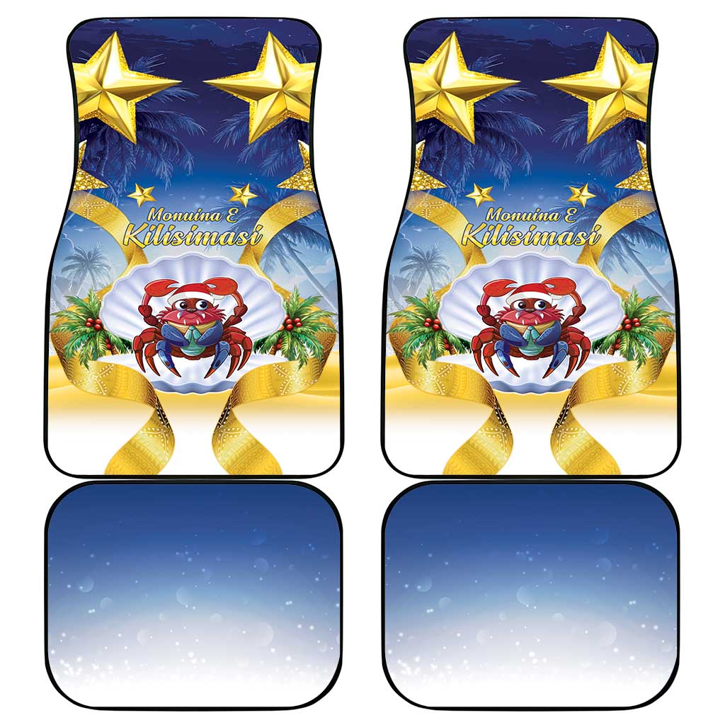 Niue Christmas Car Mats Seashell Santa Beach Vibes - Polynesian Pride