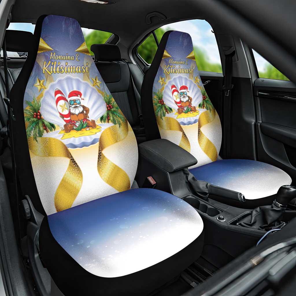 Niue Christmas Car Seat Cover Seashell Santa Beach Vibes - Polynesian Pride