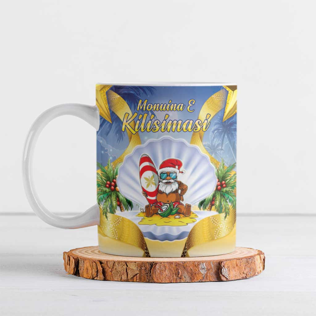 Niue Christmas Ceramic Mug Seashell Santa Beach Vibes - Polynesian Pride
