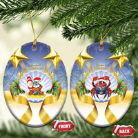 Niue Christmas Ceramic Ornament Seashell Santa Beach Vibes - Polynesian Pride