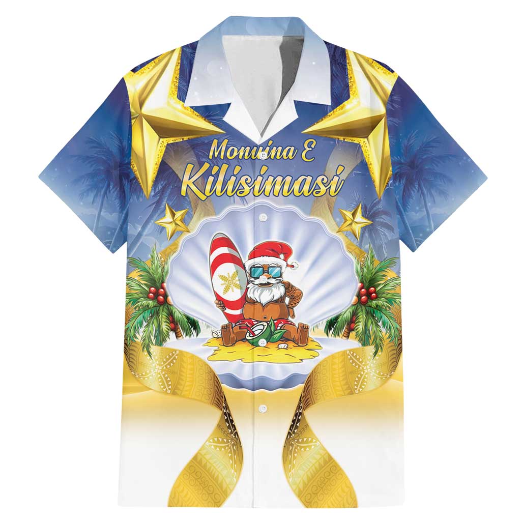Niue Christmas Family Matching Mermaid Dress and Hawaiian Shirt Seashell Santa Beach Vibes - Polynesian Pride