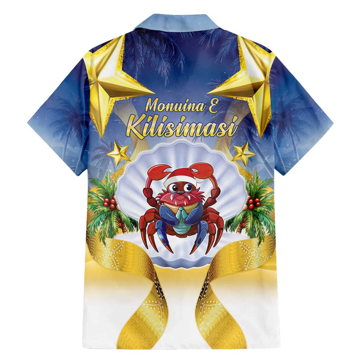 Niue Christmas Family Matching Off The Shoulder Long Sleeve Dress and Hawaiian Shirt Seashell Santa Beach Vibes - Polynesian Pride