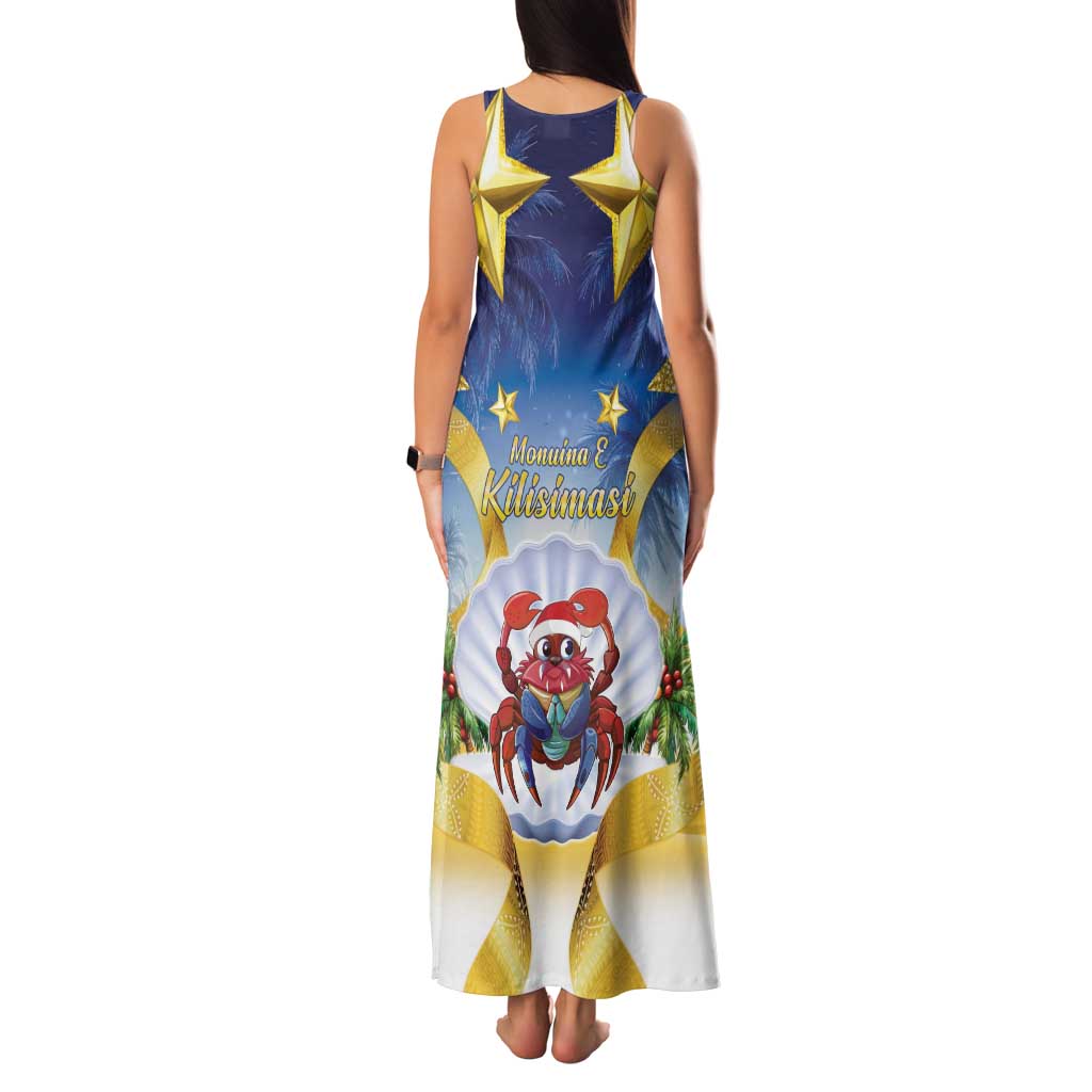 Niue Christmas Family Matching Tank Maxi Dress and Hawaiian Shirt Seashell Santa Beach Vibes - Polynesian Pride