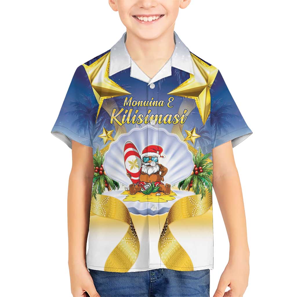 Niue Christmas Hawaiian Shirt Seashell Santa Beach Vibes - Polynesian Pride