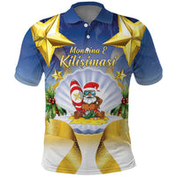 Niue Christmas Polo Shirt Seashell Santa Beach Vibes - Polynesian Pride