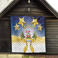 Niue Christmas Quilt Seashell Santa Beach Vibes - Polynesian Pride