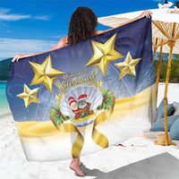 Niue Christmas Sarong Seashell Santa Beach Vibes - Polynesian Pride